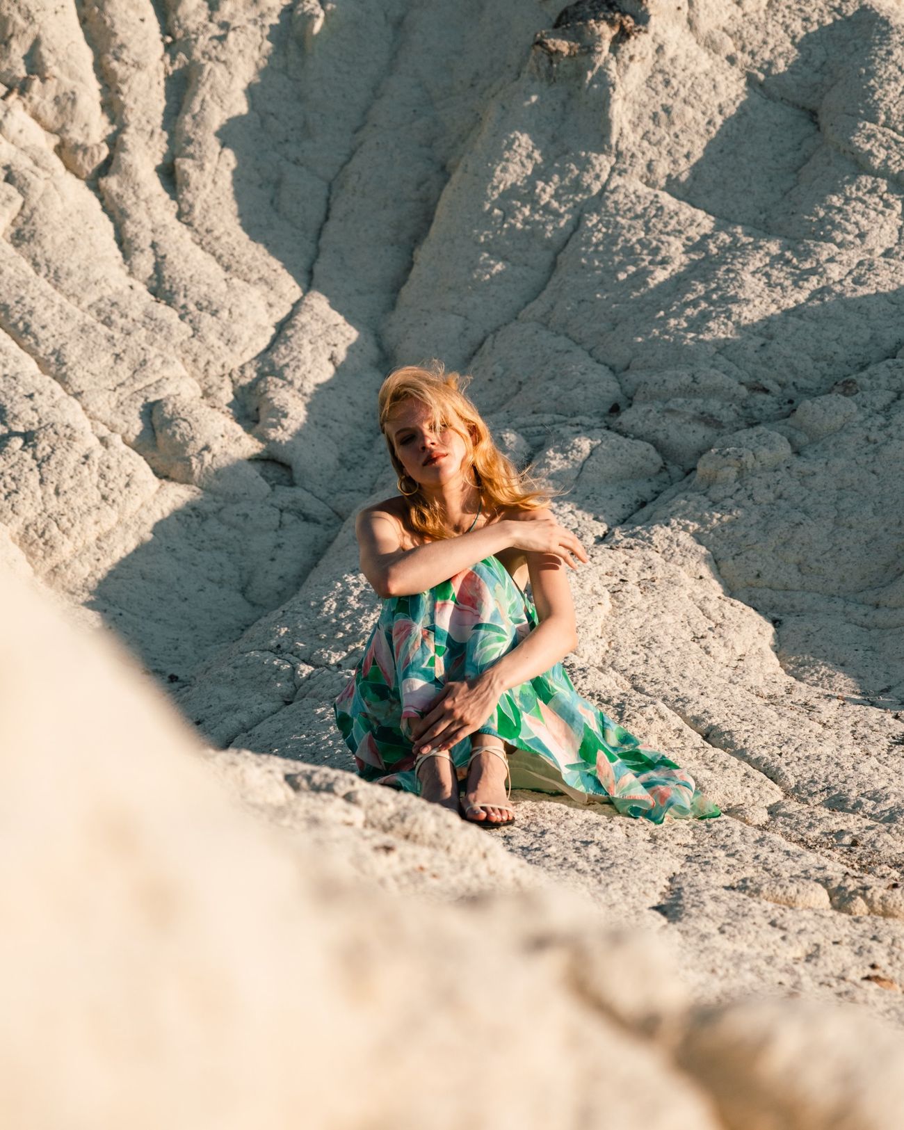 Location scouting in Cappadocia, white rock valley